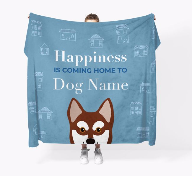 Happiness Is: Personalised {breedFullName} Throw Blanket